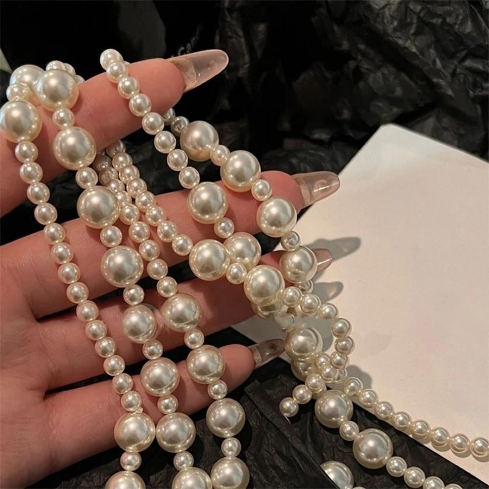 Long Length Pearl Necklace Simulated Pearl Women's Necklace Sweet Long Necklace  Formal Occasions