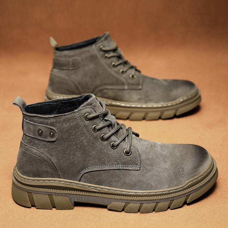 Men Shoes Male Moto Shoes Genuine Leather Men Boots Outdoor Casual Shoes For Men Platform Boots Ankle Boots High Quality