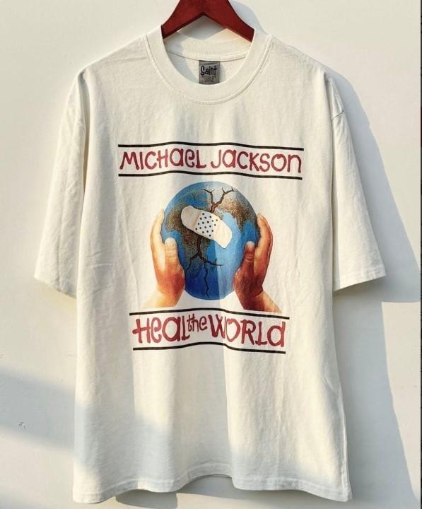 Michael Jackson Heal World Super Bowl XXVII Halftime Made USA SZ L