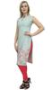 Bimba Women's Sleeveless Black Floral Printed Tunic Designer Kurta Kurti-10