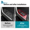LHD RHD Car Window Lift Button Panel Trim Real Soft Carbon Fiber Sticker For Toyota RAV4 XA50      2024 2025