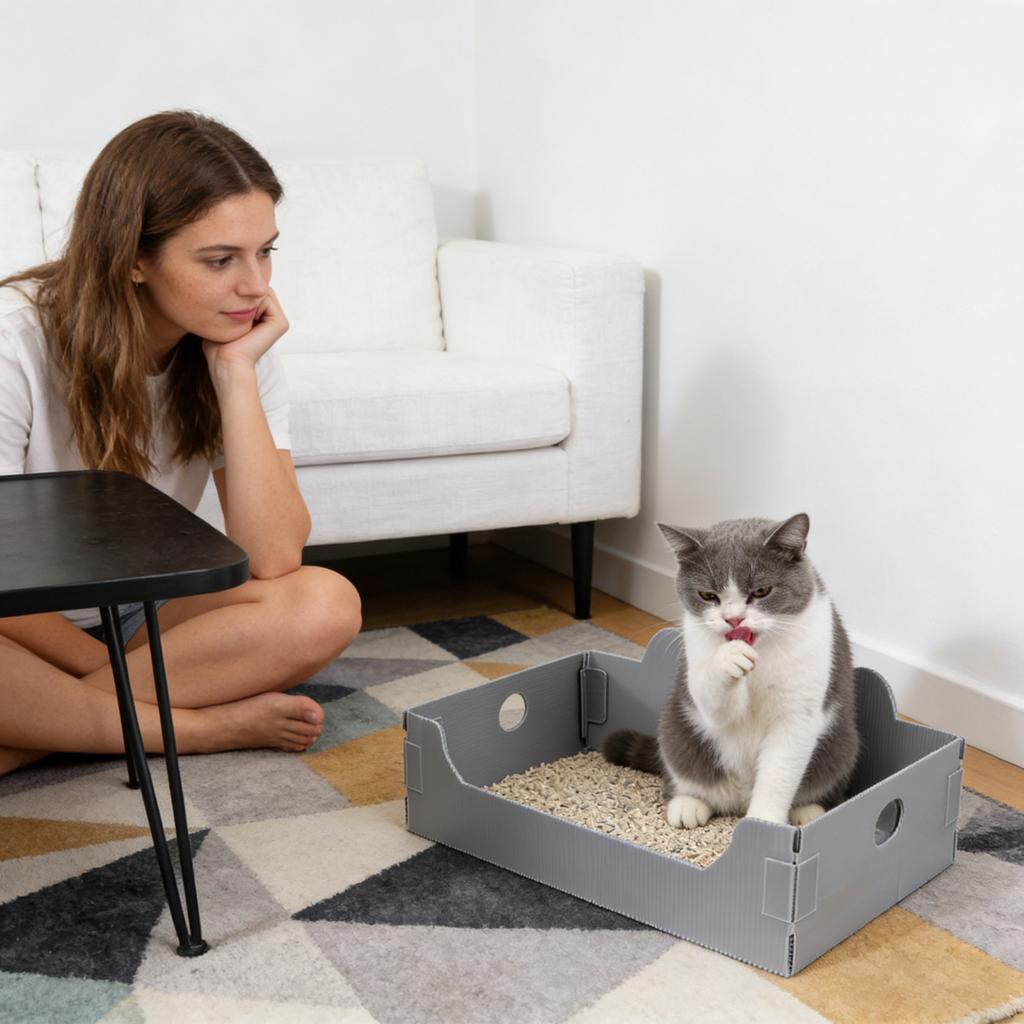 Litter Box, Portable Travel Litter Box For , Easy To Clean, Leak Proof Design, Ideal For Indoor And Outdoor Fun