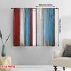 Set Of 2 Rustic Flat Printing Window Drapes French Flag Wood Wall Digital Printed Polyester Festive Holiday Booths Curtain