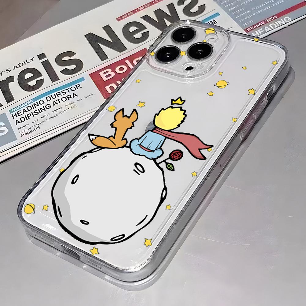 L-Little Prince Phone Case For IPhone 17 16 Pro Max 15 14 13 11 12 Mini Xs X Xr 7 8 Plus Se Transparent Cover