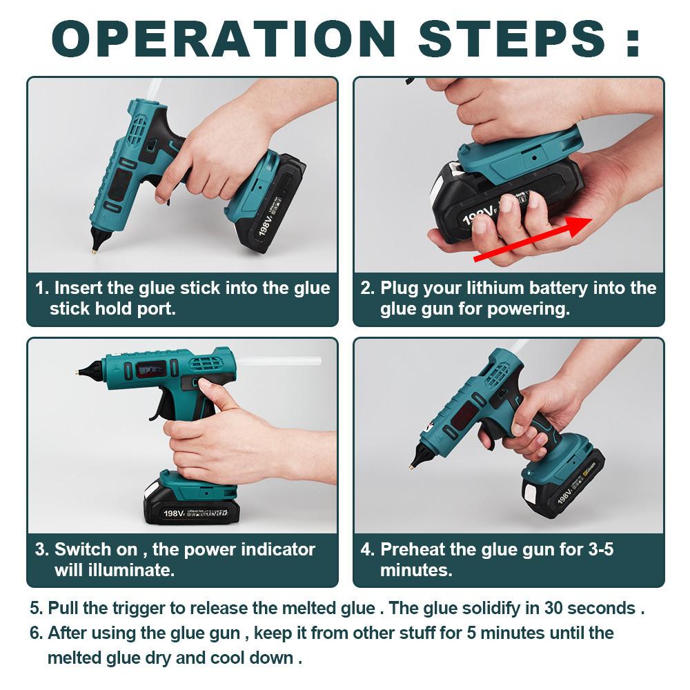 Electric Hot Melt Glue Gun Cordless Portable Handicraft Dedicated Dispensing Machine Rechargeable Home DIY Repair Tool