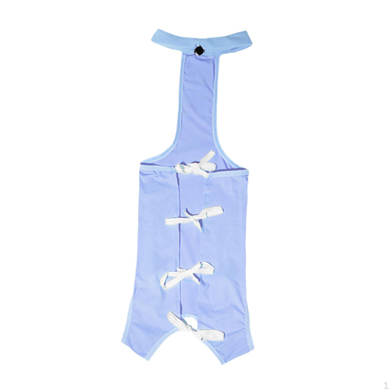 

Костюм для восстановления после ранений в брюшную полость, дышащий, предотвращает облизывание послеоперационного тела Blue L