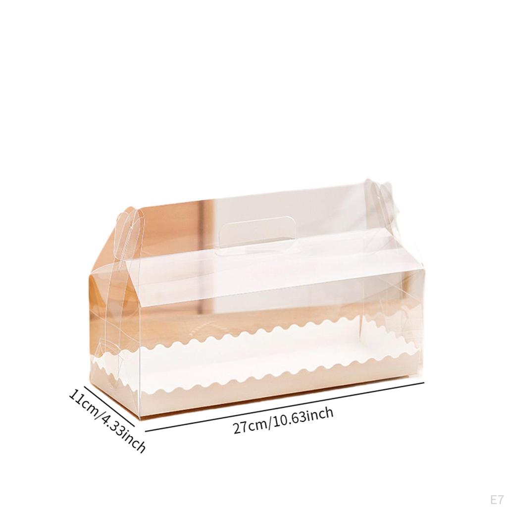 10 Pack Cake Boxes for Pastries And Cupcakes with Handle Outdoor Events