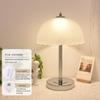 Warm Bedroom Night Light Creative Petal Mushroom Bedside Night Light Minimalist Desk Modern Glass High-End Table Lamps