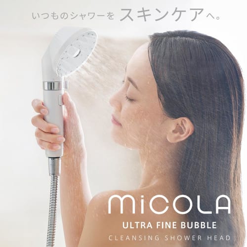 Iris Ohyama Shower Head Ultra Fine Bubble Beautiful Skin Mist High cleaning power increases approx. 61% Absorbs dirt Water saving rate 50% Pore care W
