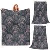 Rose Gold Dreamcatcher Grey Pattern Blanket Flannel Sofa Throw Blanket Breathable for Home Bedroom Throws Bedspread Quilt