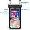 Waterproof Phone Pouch with Lanyard Touchscreen Clear Leakproof Kayaking Swimming Floating Universal 5-7.7