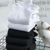 Men's & Women's Ankle Boat Socks: Black & White, Solid-Color, Odor-Resistant, Versatile, Thin Sports Socks for Spring/Summer