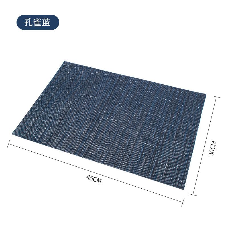 Strictly selected placemat Nordic style colored bamboo Teslin thermal insulation placemat pvc waterproof table mat thermal insulation mat