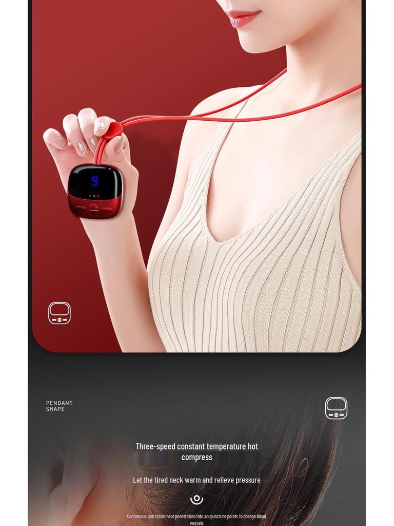 Portable Neck Massager with Intelligent Heat and Pulse Therapy