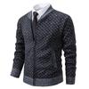 Cardigan casual da uomo, maglioni con colletto alla coreana in pile più spessi e caldi, capispalla autunno inverno da uomo, maglioni aderenti, giacche