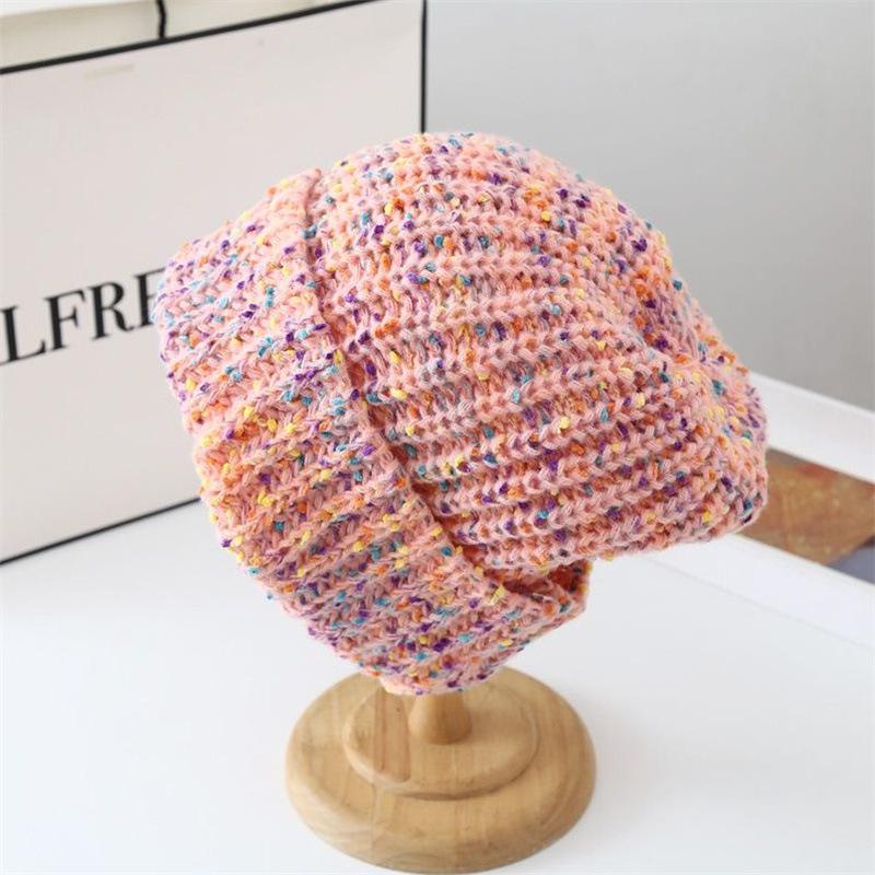 Winter Wool Hat Women's Autumn and Winter Versatile Trendy Hat Sweet Thickened Pullover Hat Men's Warm Ear Protection Knitted Hat