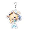 Game Keychains Acrylic Figure School Bag Keychian Holder Key Ring For Children Girl Men Accessories