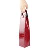 PU Resuable Leather Wine Tote Bag Champagne Beer Gift Bags Carrier(red)