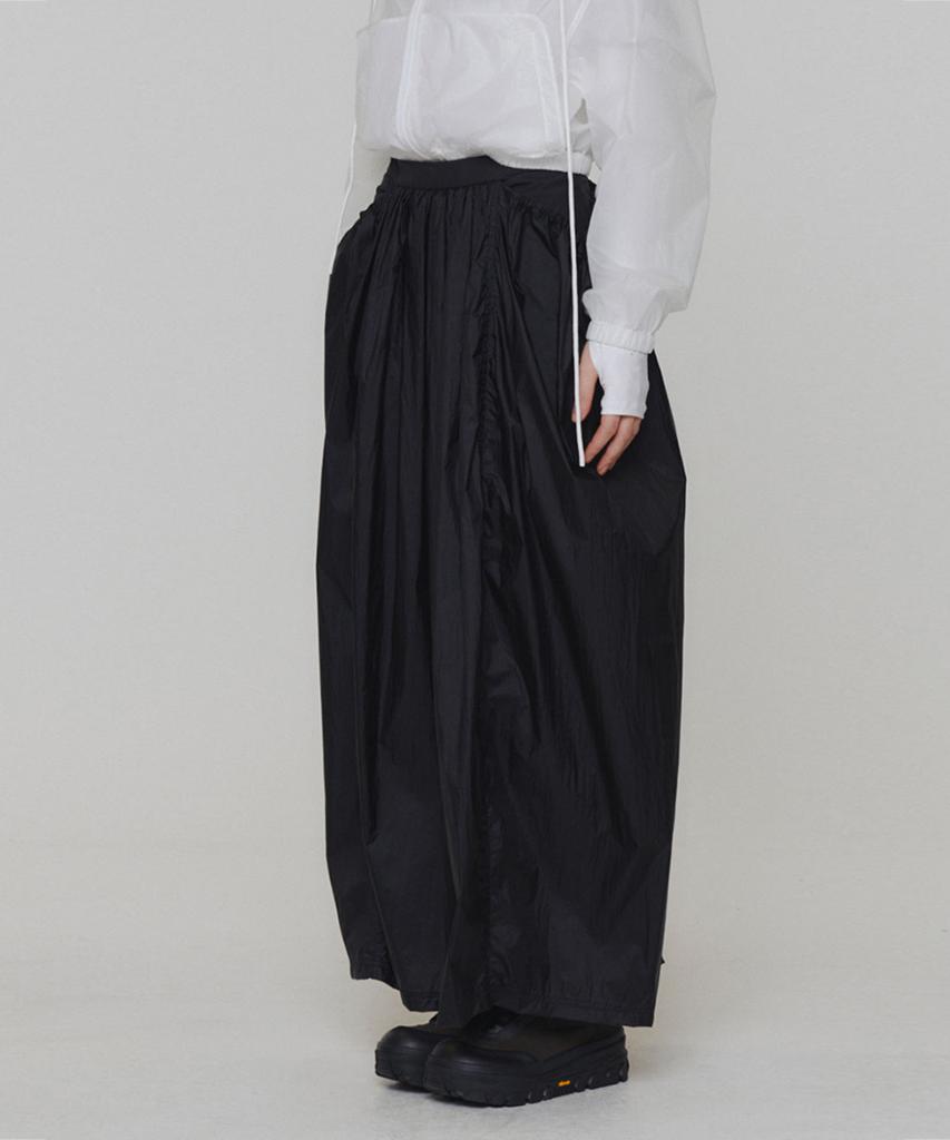 Amomento Layered Shirring Skirt_Black