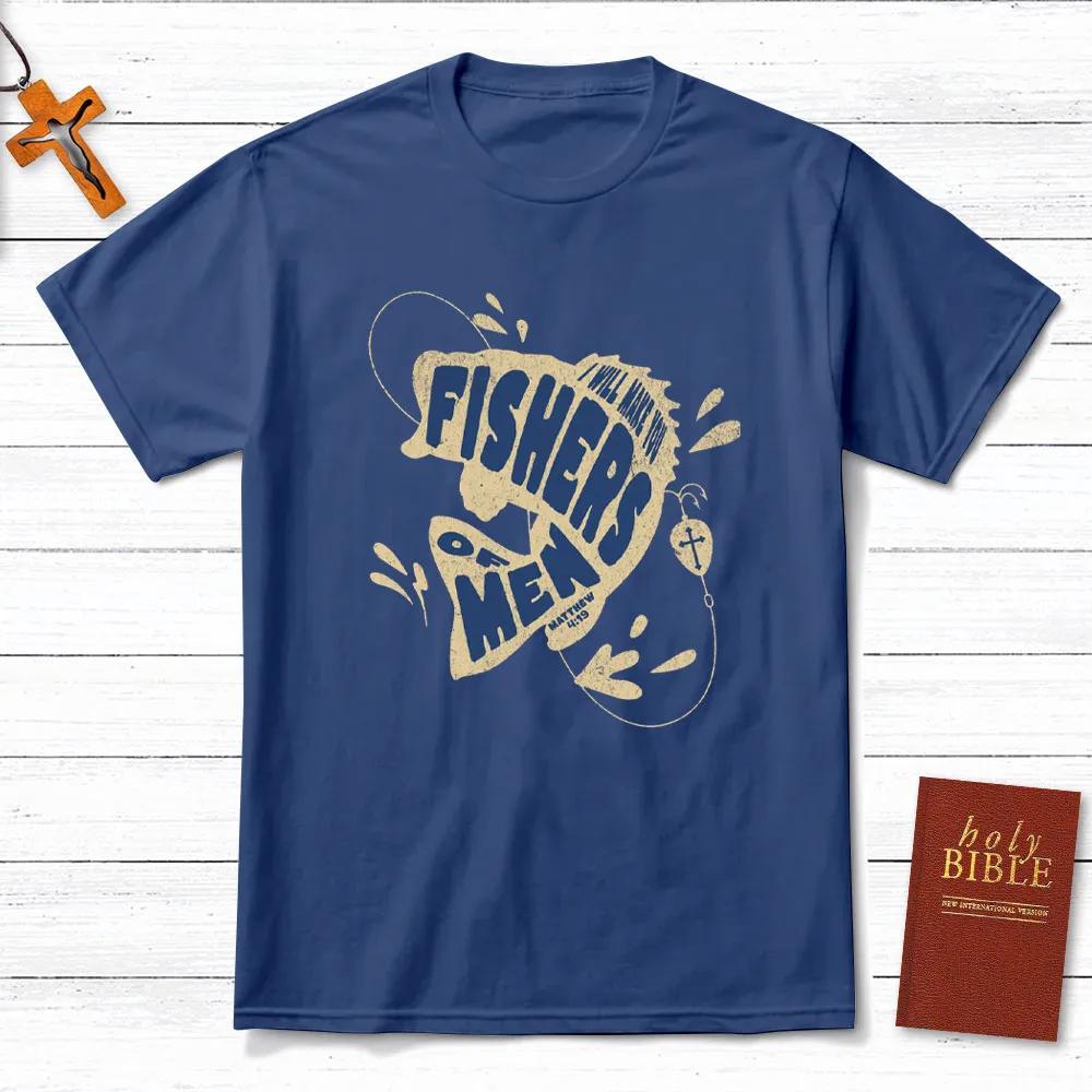 I Will Make You Fishers of Men TShirt Mens and Womens Short Sleeve Cotton Tees Shirt Men Clothing Summer Blouse Oversize Tops