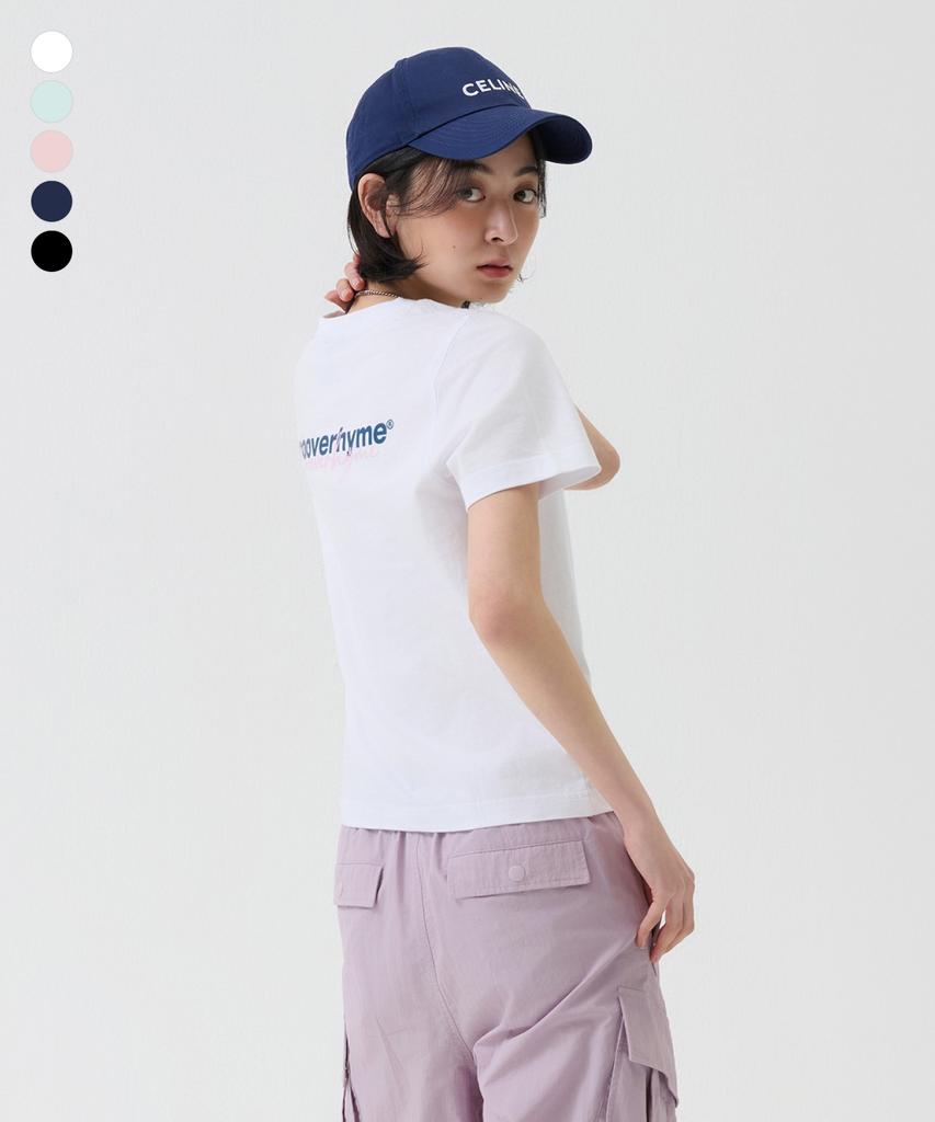 GROOVE RHYME Women'S Lettering Logo Short Sleeve T-Shirt (5 Colors) (Lrbmctr502M)
