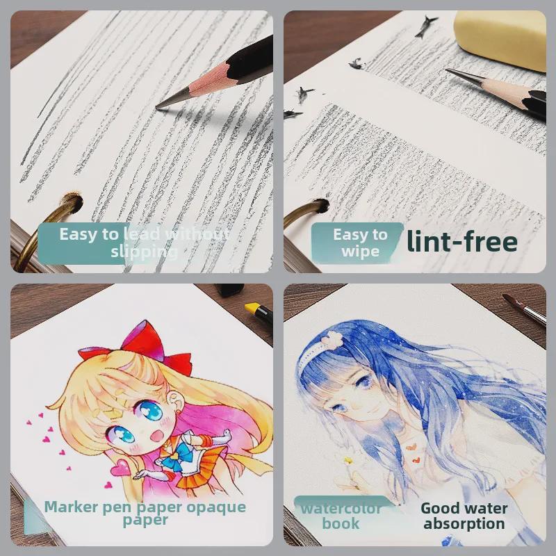 Detachable Loose-Leaf Sketchbook: A5, A4, 32K, 8K, 24K, 4K for Watercolor, Marker, and Kindergarten Art