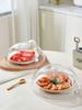1pc Transparent Microwave Splash-Proof Pot Lid With A Handle And A Bowl And Plate Service Lid. Must-Have For Home Kitchens