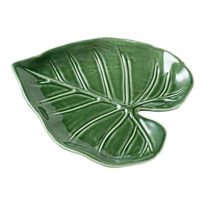 Elegant White Ceramic Spoon Rest Anthurium Leaf Design More Functional Sauce Dish Kitchen Countertop Storage Easy To Clean