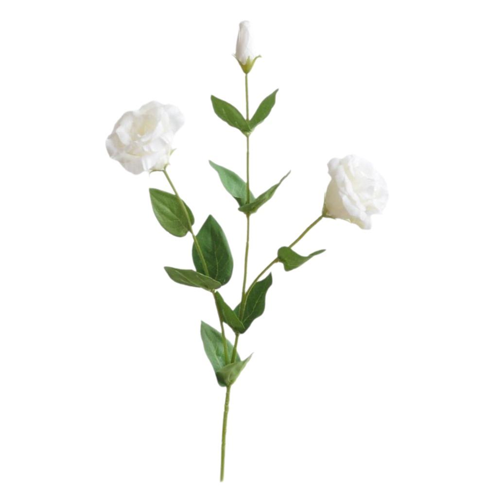 Silk Material Silk Flowers White Color Artificial Flowers Artificial Lisianthus Party Floral