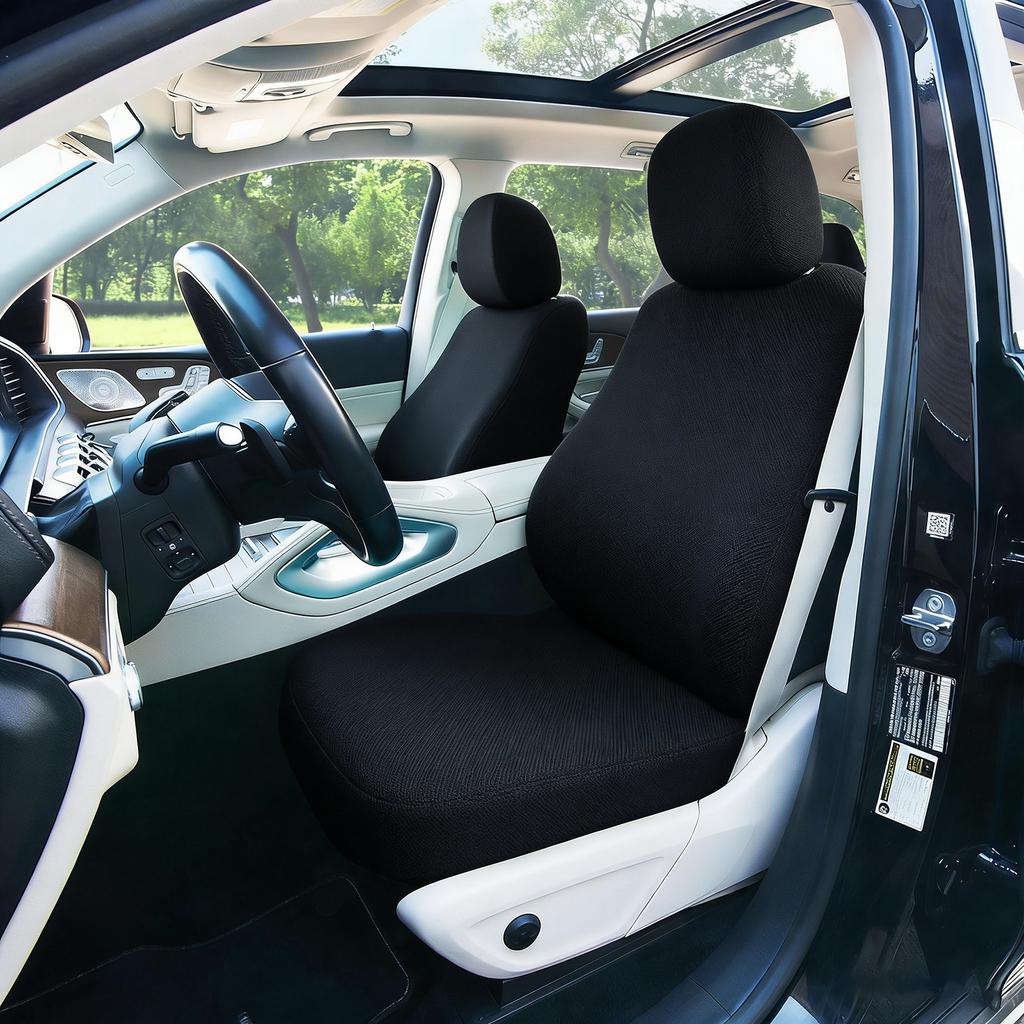Universal Car Seat Covers, 9PCS PU Leather Front and Rear Seat Protectors, Full Set Auto Seat Covers, Front Seats