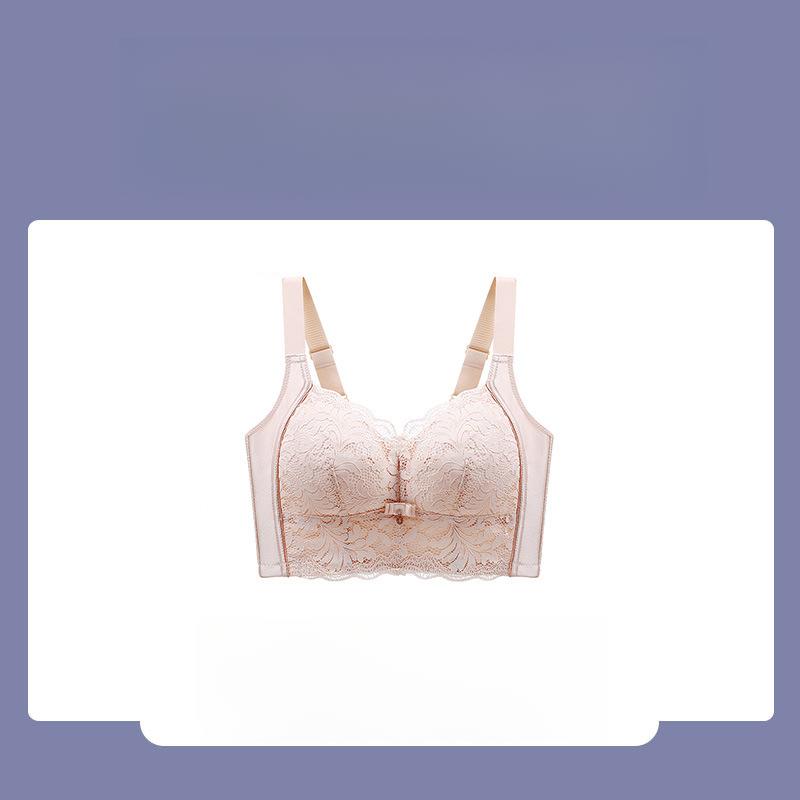 

Underwear Women s Thin Collection Bra Anti Sagging Bra Adjusted Double Breasts No Steel Hoop Push Up Bra 46/105E рожевий