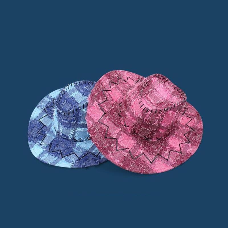 Vintage Costume Western Cowboy Hat Cosplay Cap Household Decoration for Home Festival Shopping Traveling Supplies