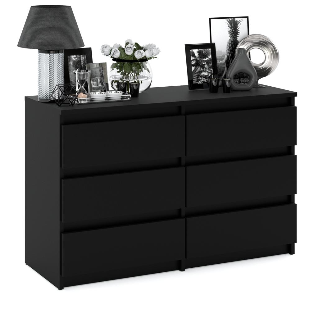 Black Chest of Drawers 100 CM TV Cabinet Sideboard Wardrobe Living Room Furniture