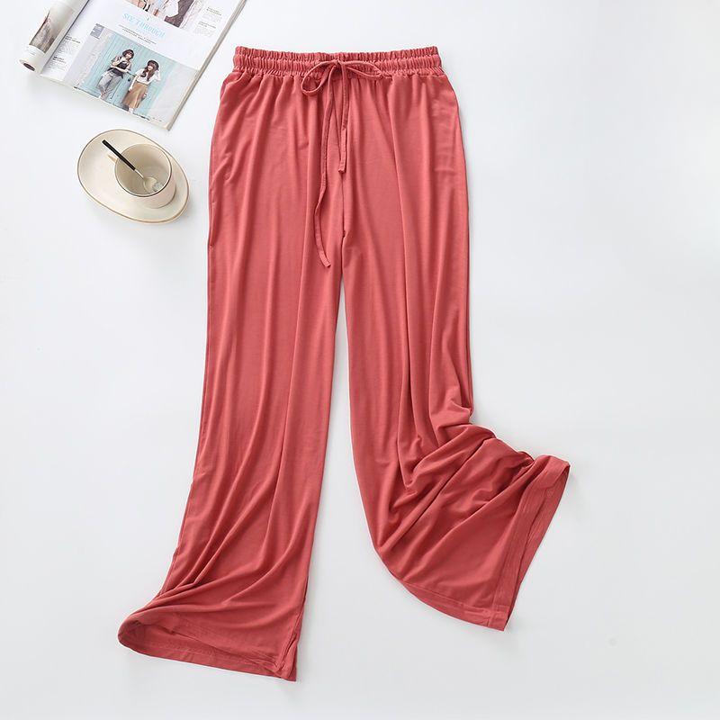 Modal Wijde Broek Dames Lente Zomer en Herfst Los Vallend Casual Vloervegende Broek Hoge Taille Rechte Broek Dans Oefenbroek