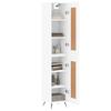 VidaXL Buffet haut Blanc 34,5x34x180 cm Bois d'ingénierie 3200425