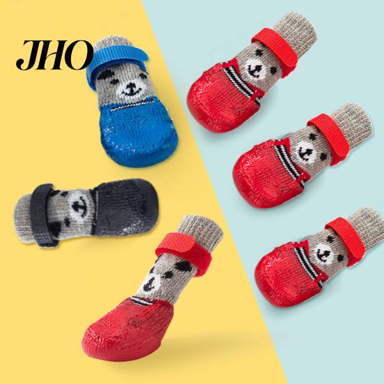 Waterproof Dog Boots 4Pcs Shoes Pet for Winter Snow Walking Secure Fit Paw Covers Anti-Slip Protectors Small Medium Large