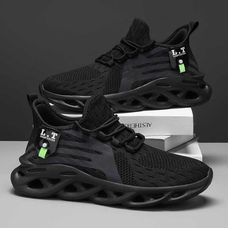 

YRZL Кроссовки Мужские Кроссовки Легкая Повседневная Обувь Дышащая Нескользящая Удобная для Ходьбы Тренировок Спорт Мода Кроссовки 46 чёрный