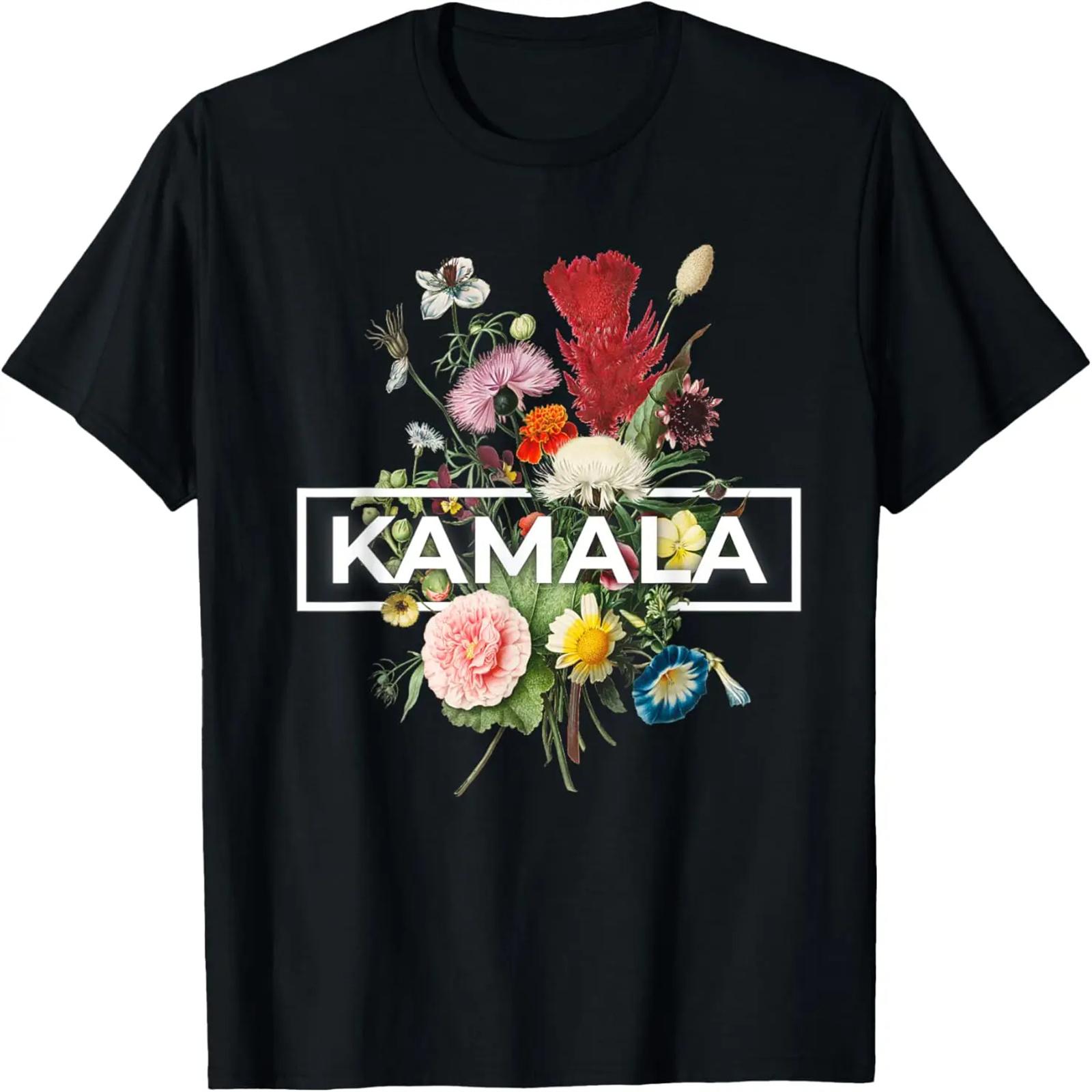 

Kamala Harris Vintage Floral Feminine First Female President T-Shirt XXXXXL чорний