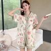 South East Asia bubble cotton pajamas girls summer short-sleeved shorts 1011 cartoon loungewear suit new