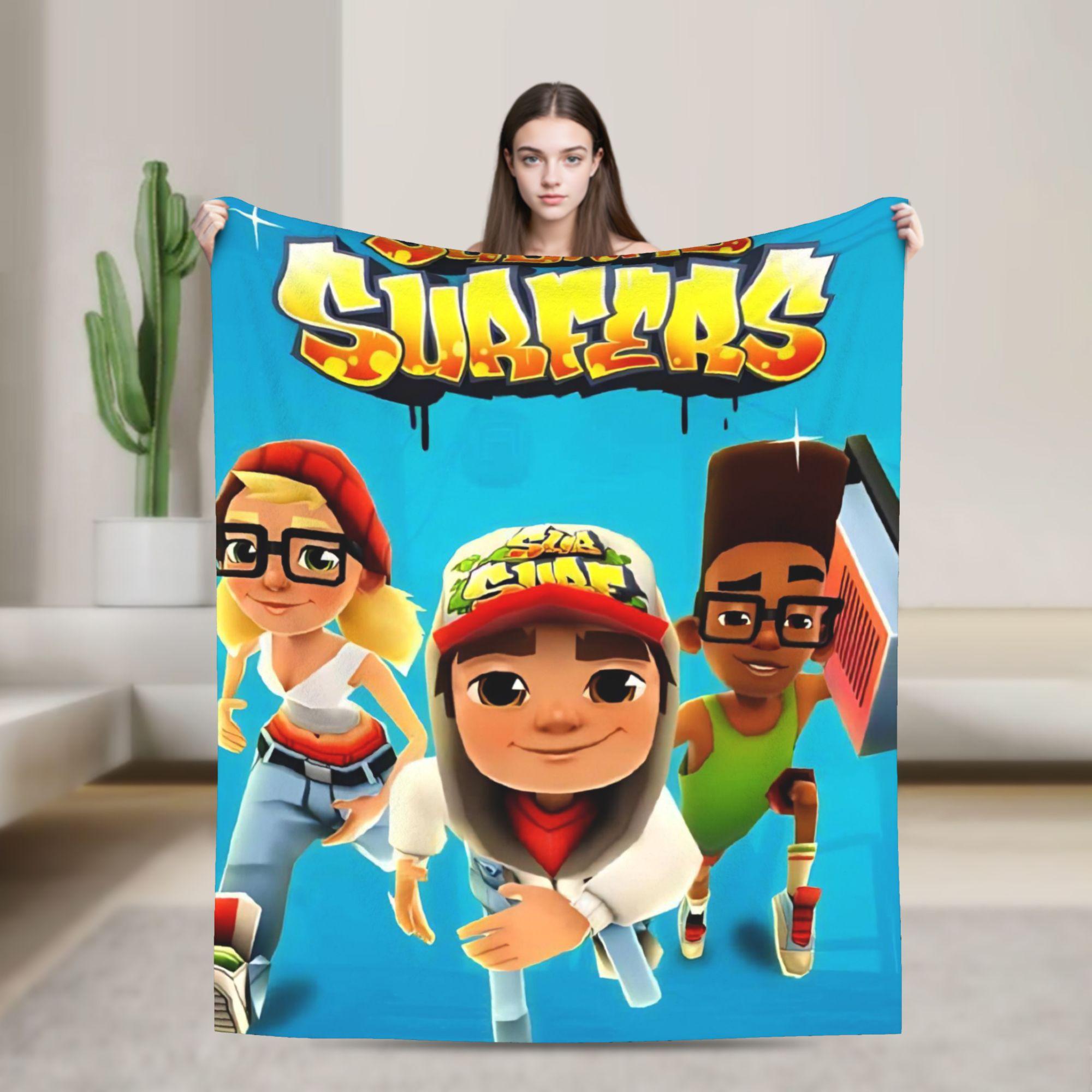 

Пледи Subway-Surfers Jake Tricky Якісні Надзвичайно Теплі Постільна білизна Пледи Зимові Подорожі Офіс Диван Крісло Пухнаста Покривало 30x40in