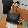 Bags with pendants New versatile women's retro single shoulder underarm fashion wide shoulder strap messenger bag