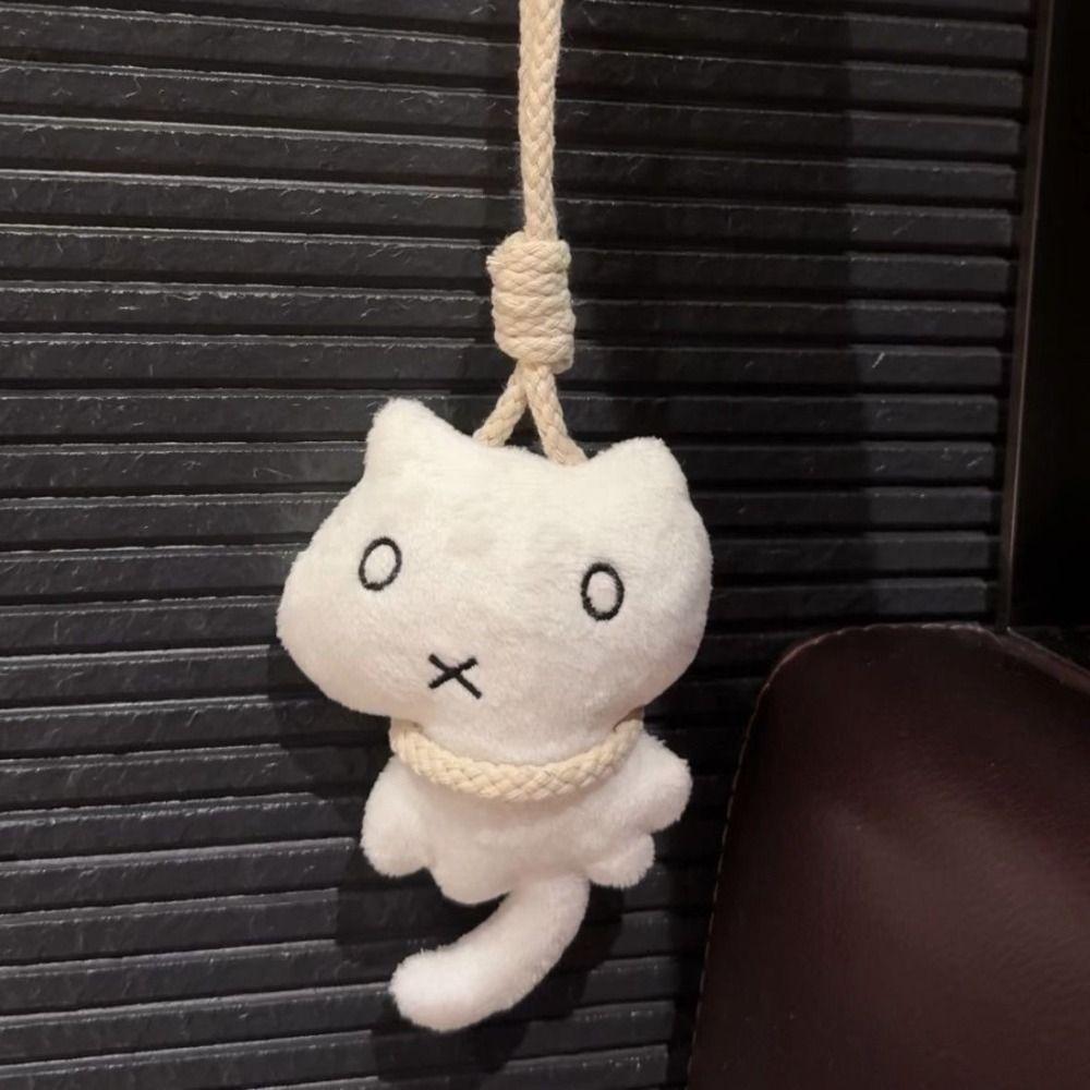 Stuffed Animal Cat Plush Pendant Key Holder Stuffed Cat Doll Hanging Kitten Plush  Backpack