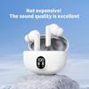 895B Wireless Bluetooth Earphones: LED Display, High Sound Quality, Noise Cancelling, Long Battery Life for Sports