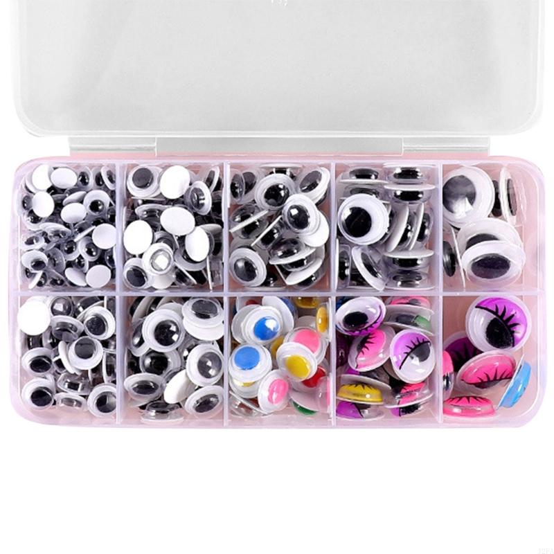 Wiggle Googly Eyes 260/350/750/1380Pcs Adhesive Googly Eyes Craft Eyes