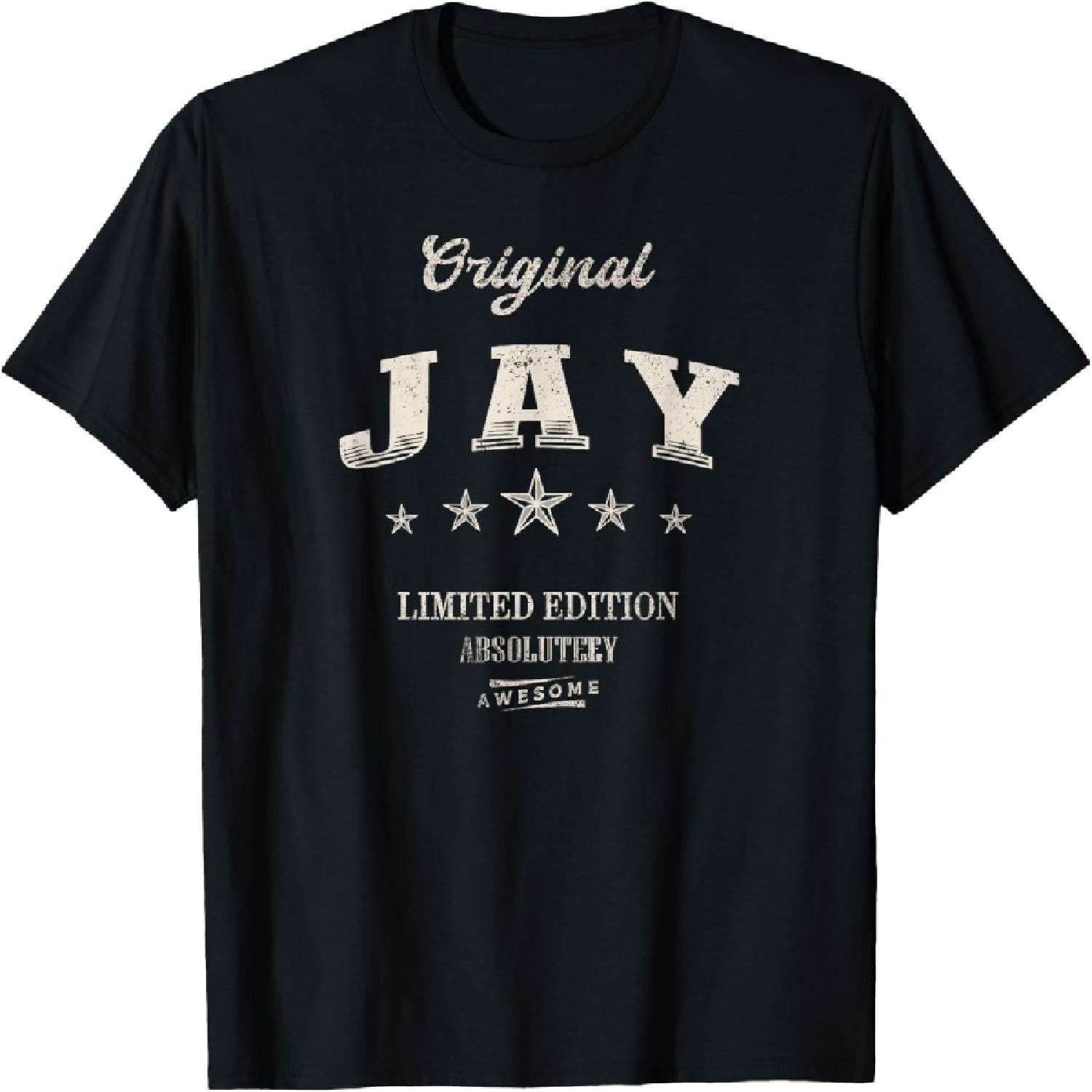 

Jay Limited Edition T-Shirt, Men s Unisex-Kids Classic Fit Black Cotton Polyester T-Shirt, Small, Crew Neck, Short Sleeve XXXXXL чёрный
