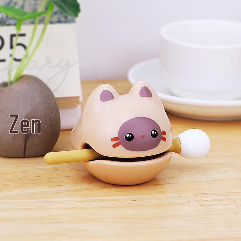 Klopfender Buddha Holzfisch Schreibtischornament - Kleine kreative Geschenkdekoration