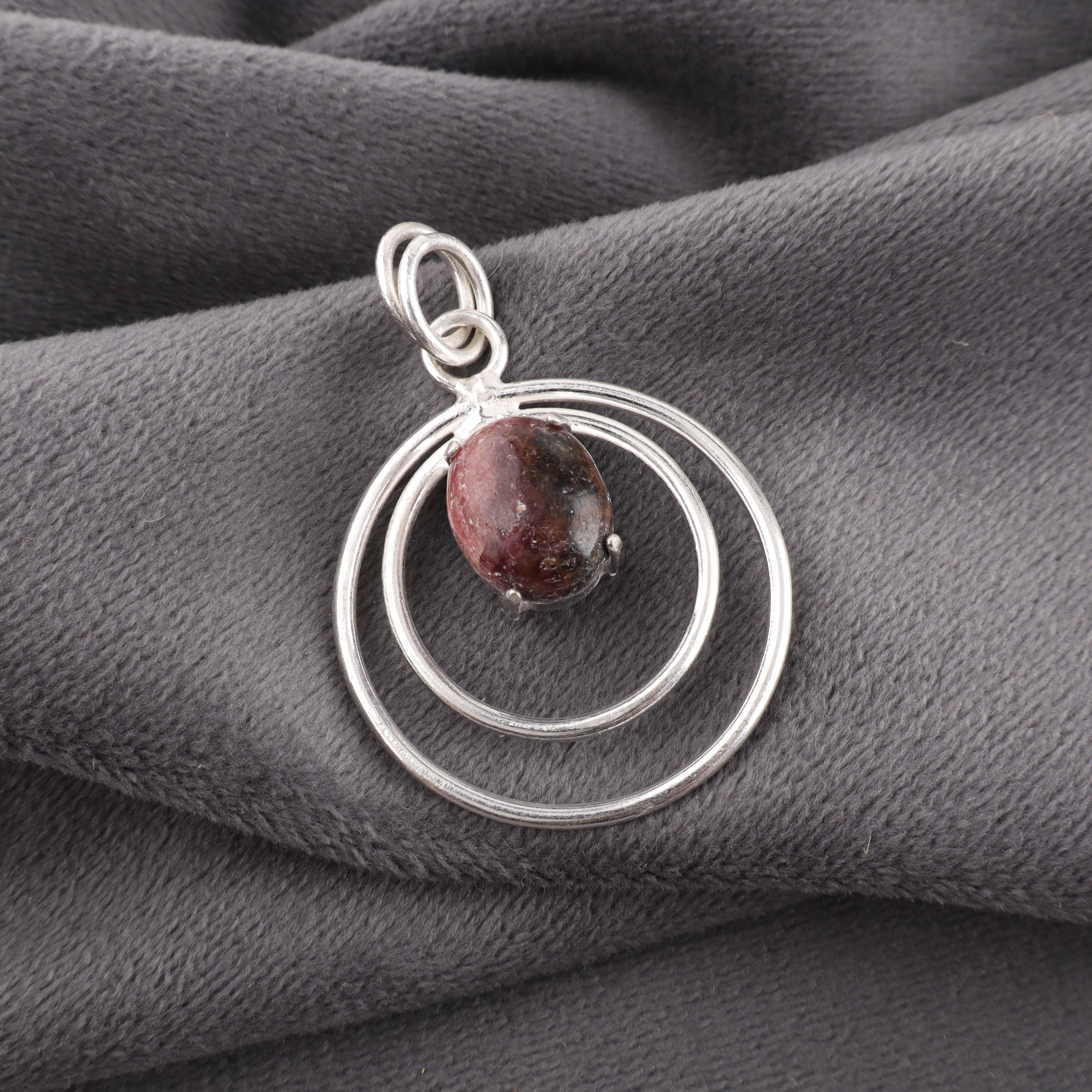 

Украшения из драгоценного камня черный родонит, кулон из стерлингового серебра 925 пробы ручной работы, великолепный серебряный кулон-цепочка для свадебного подарка 1.65 Inches чёрный