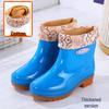 Women's Oxford Sole Waterproof Short Rain Boots - Non-Slip Fashion Outerwear Rubber Shoes