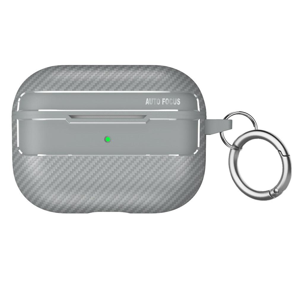 Para AirPods Pro 3 Funda 2025 Funda con Textura de Fibra de Carbono con Mosquetón a Prueba de Golpes Cubierta Inalámbrica para AirPods Pro 3