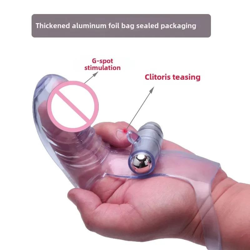 Vibrating Finger Cover for Couples – G-Spot &Clitoral Stimulator Flirting Vibration Toy, Adult Sex Accessory (Finger Condom)